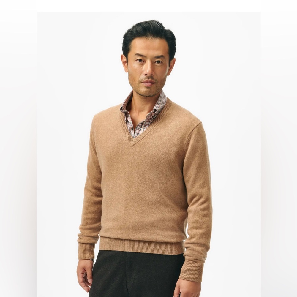 Brooks Brothers Black V-Neck Sweater